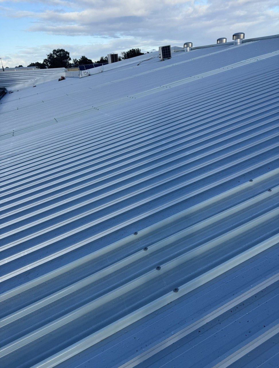 New warehouse roof installation